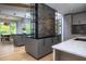 Contemporary kitchen with a large island and breakfast bar at 23930 Cherry, Chapel Hill, NC 27517
