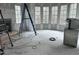 Spacious living room with a fireplace and large windows at 22005 Turner, Chapel Hill, NC 27517