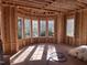 Bright living room with bay windows under construction at 22005 Turner, Chapel Hill, NC 27517