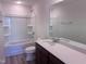 Clean bathroom with a bathtub, shower, and modern vanity at 2705 Princess Tree Dr, Raleigh, NC 27616