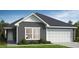 Modern craftsman style home with gray siding and two-car garage at 29 Longdale Dr, Graham, NC 27253