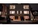 Modern two-unit building at night, illuminated and showcasing architectural details at 515 W Lenoir St # 101, Raleigh, NC 27601