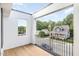 Private deck with city views and wooden flooring at 515 W Lenoir St # 102, Raleigh, NC 27601