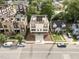 Modern home with rooftop deck and solar panels, aerial view at 515 W Lenoir St # 102, Raleigh, NC 27601