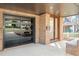 Modern double garage with glass panels and brick exterior at 515 W Lenoir St # 102, Raleigh, NC 27601