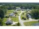 Aerial view of neighborhood with pond at 15 Meadow View Ct, Fuquay Varina, NC 27526