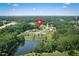 Wide aerial view of neighborhood and surrounding area at 15 Meadow View Ct, Fuquay Varina, NC 27526