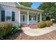 Gray house exterior with a white front door and landscaping at 15 Meadow View Ct, Fuquay Varina, NC 27526