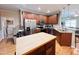 Well-equipped kitchen with ample cabinetry and butcher block island at 15 Meadow View Ct, Fuquay Varina, NC 27526