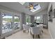 Bright breakfast nook with glass table and access to deck at 4600 Scottland Dr, Mebane, NC 27302