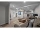 Finished basement with comfortable seating area and a built-in sleeping loft at 4600 Scottland Dr, Mebane, NC 27302