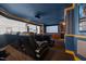 Home theater with large screen and comfortable seating at 4600 Scottland Dr, Mebane, NC 27302