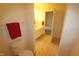 Clean bathroom with tiled floor, vanity, and toilet at 11370 Clubhaven Pl # 103, Raleigh, NC 27617