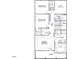 Upper floor plan showcasing primary bedroom, two additional bedrooms, and two bathrooms at 9204 Leaning Post Rd # 450, Wake Forest, NC 27587