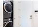 Stackable washer and dryer in a closet at 515 N Mangum St # 51, Durham, NC 27701