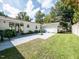 Backyard with shed and patio area at 110 W Parker St, Smithfield, NC 27577