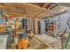 Unfinished basement with storage and utility areas at 9336 Baileywick Rd, Raleigh, NC 27615