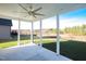 Covered patio with ceiling fan, overlooking backyard at 344 Rocky Crest Ln, Wake Forest, NC 27587