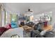 Spacious living room with open concept to kitchen at 1021 Dimmocks Mill Rd, Hillsborough, NC 27278