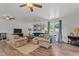 Spacious living room with two sofas and hardwood floors at 1021 Dimmocks Mill Rd, Hillsborough, NC 27278