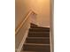 Carpeted staircase leading to the upper level at 104 Swallow Hill Ct, Cary, NC 27513