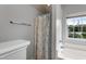 Bathroom with a shower and tub at 5504 Skylock Dr, Raleigh, NC 27610