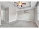 Spacious bedroom with ceiling fan and window at 532 Lena Cir, Chapel Hill, NC 27516