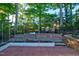 Landscaped backyard with multiple raised garden beds at 532 Lena Cir, Chapel Hill, NC 27516