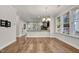 Bright dining room with hardwood floors and kitchen views at 532 Lena Cir, Chapel Hill, NC 27516