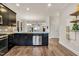 Modern kitchen with island, stainless steel appliances and granite countertops at 532 Lena Cir, Chapel Hill, NC 27516