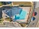 L-shaped community pool with adjacent pool house at 532 Lena Cir, Chapel Hill, NC 27516