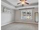 Spacious bedroom with ceiling fan and large window at 532 Lena Cir, Chapel Hill, NC 27516