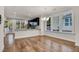 Bright dining room with hardwood floors and kitchen views at 532 Lena Cir, Chapel Hill, NC 27516