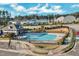 Aerial view of community pool and surrounding area at 532 Lena Cir, Chapel Hill, NC 27516