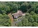 Luxury home nestled in a wooded lot, showcasing a grand exterior and landscaping at 6300 Swallow Cove Ln, Raleigh, NC 27614