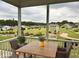 Screened porch with outdoor seating and backyard views at 24 Manito Pl, Clayton, NC 27520