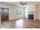 Spacious living room with fireplace and hardwood floors at Tbd 2 Cedar Lane Rd, Sanford, NC 27332
