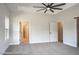 Main bedroom with carpet flooring and access to bathroom and closet at 355 Graham Rd, Cameron, NC 28326