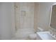 Bathroom with tile shower and bathtub at 3404 Gemini Dr, Raleigh, NC 27604