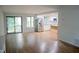 Spacious living area with hardwood floors and access to the kitchen at 3404 Gemini Dr, Raleigh, NC 27604