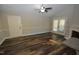 Bright living area with hardwood floors and French doors at 500 W Woodcroft Pkwy Pkwy # 8C, Durham, NC 27713