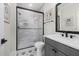 Modern bathroom with a walk in shower at 116 E Star Foal Ln, Wendell, NC 27591