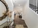 Elegant entryway showcasing an open floor plan and staircase at 412 Cresting Wave Dr, Wake Forest, NC 27587