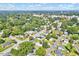 Aerial view showing home's location in a residential neighborhood at 412 Hamby St, Clayton, NC 27520