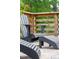 Relaxing deck with adirondack chairs and string lights at 1511 Malta Ave, Raleigh, NC 27610