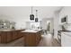 Modern kitchen with two islands, stainless steel appliances, and ample counter space at 4046 Elk Creek Ln # 62, Raleigh, NC 27612