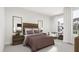 Cozy bedroom with a queen bed and built-in desk at 4046 Elk Creek Ln # 62, Raleigh, NC 27612