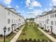 Aerial view of community with courtyard at 104 Vallco Ln, Durham, NC 27713