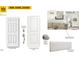 White front entry door and interior doors with updated hardware at 77 Frasier Fir Way, Lillington, NC 27546