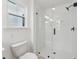 Bathroom with toilet and large glass shower at 164 Periwinkle Pl # 28, Clayton, NC 27527